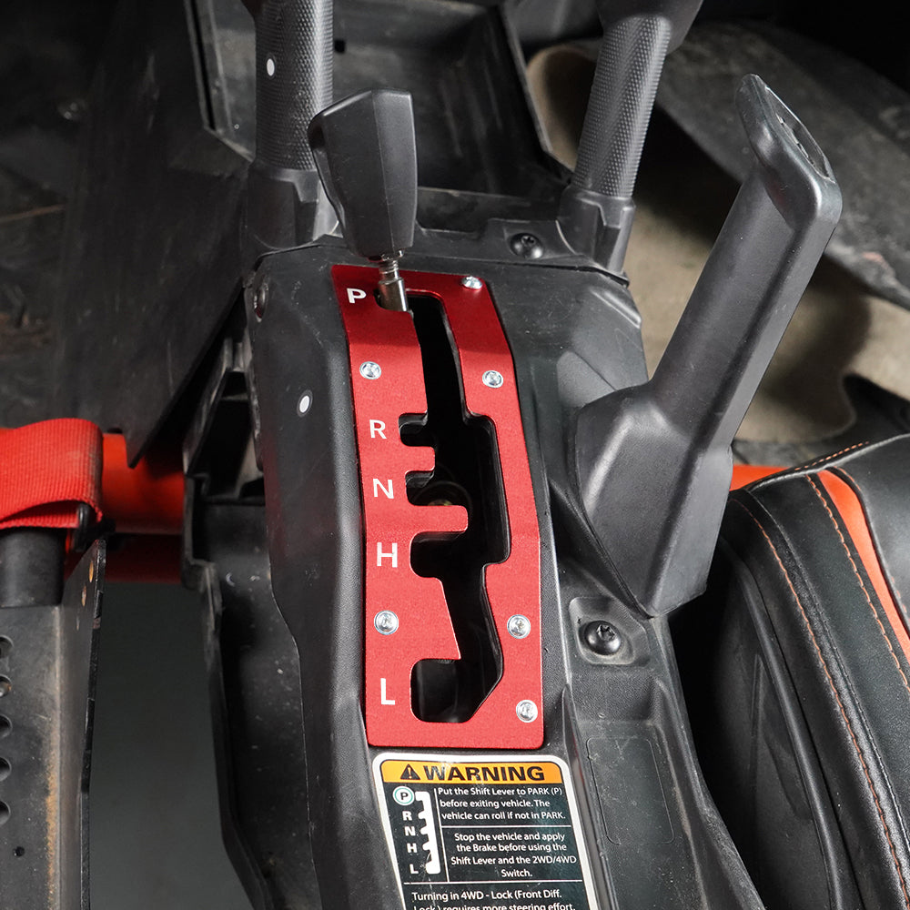 Billet Aluminum Shifter Gate Plate Panel For Can-Am Maverick X3 2017-2023