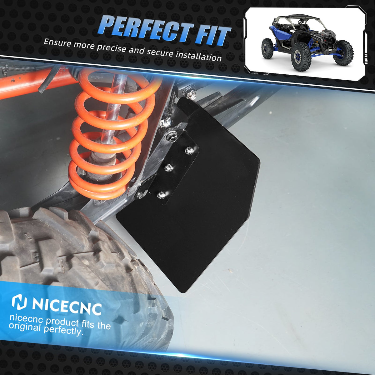 Rear Wheel Mud Flaps Splash Shield Guard Rock Deflector Kit For Can-Am X3