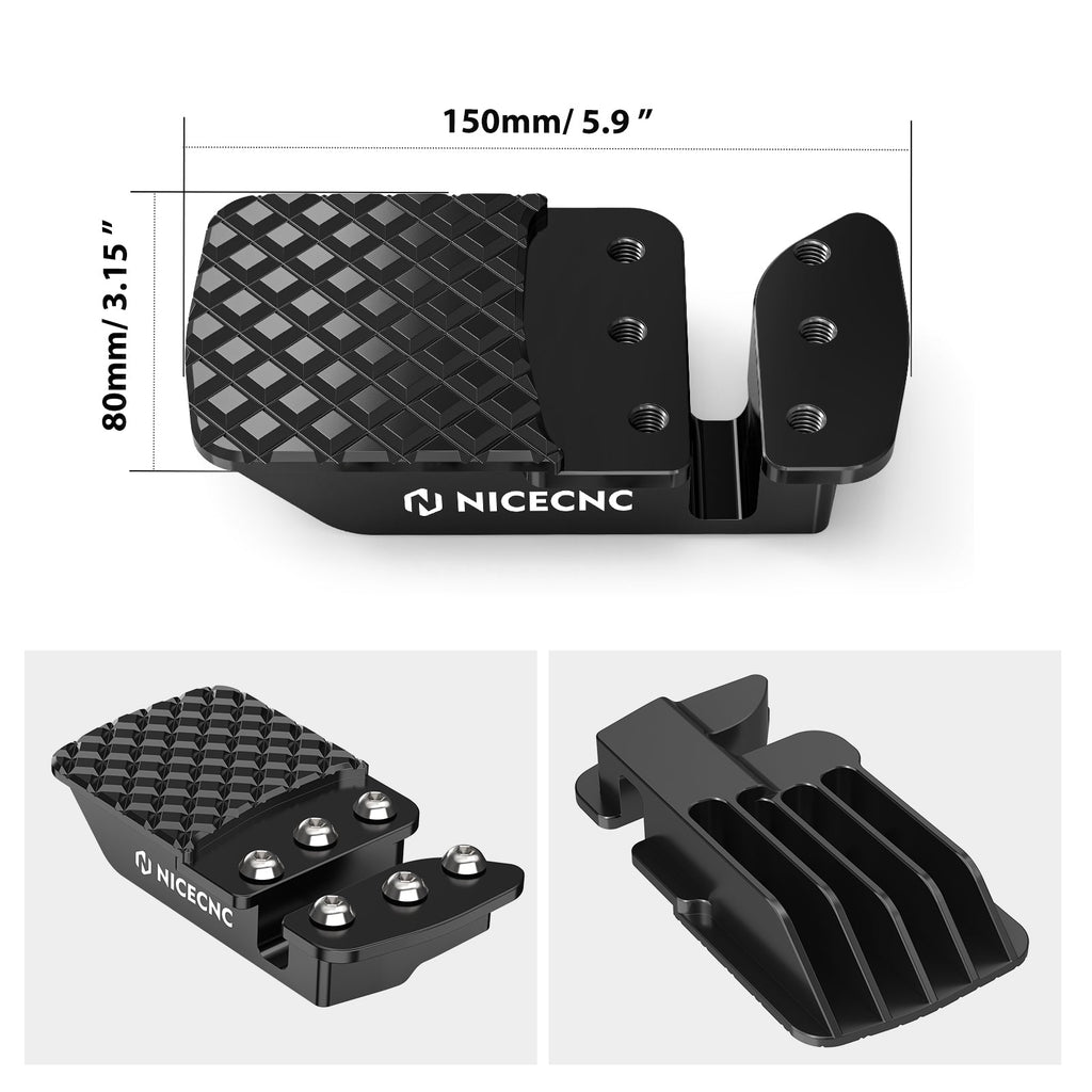 Enlarged UTV Brake Pedal Extender Pad For Can-Am Maverick X3 Turbo