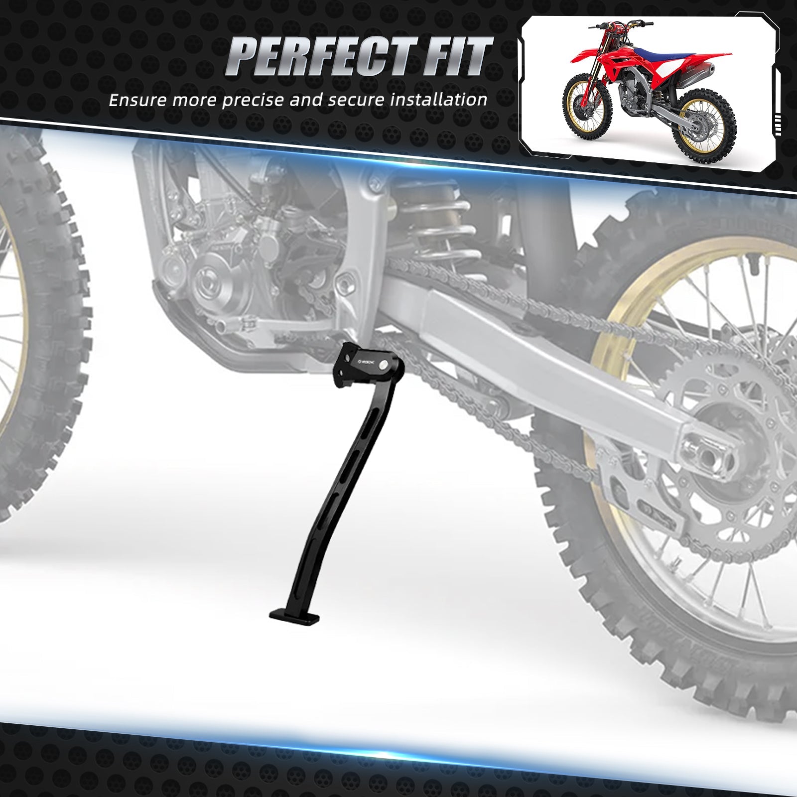 CNC Side Stand Kickstand For Honda  CRF250R 450R 13-18 450RWE 19-20 Position 3