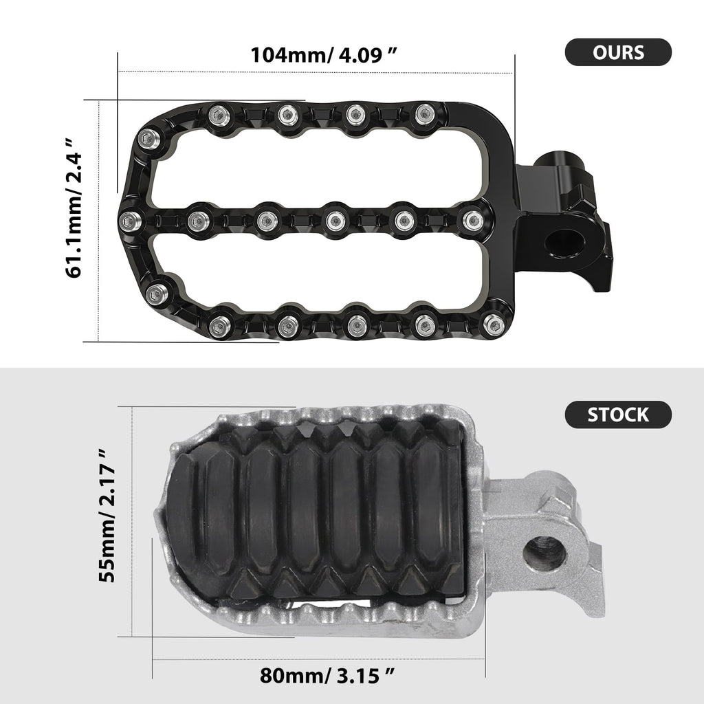 Lengthened Enlarged Foot Pegs 6061 Aluminum For YAMAHA TENERE 700 XTZ 700 19-25