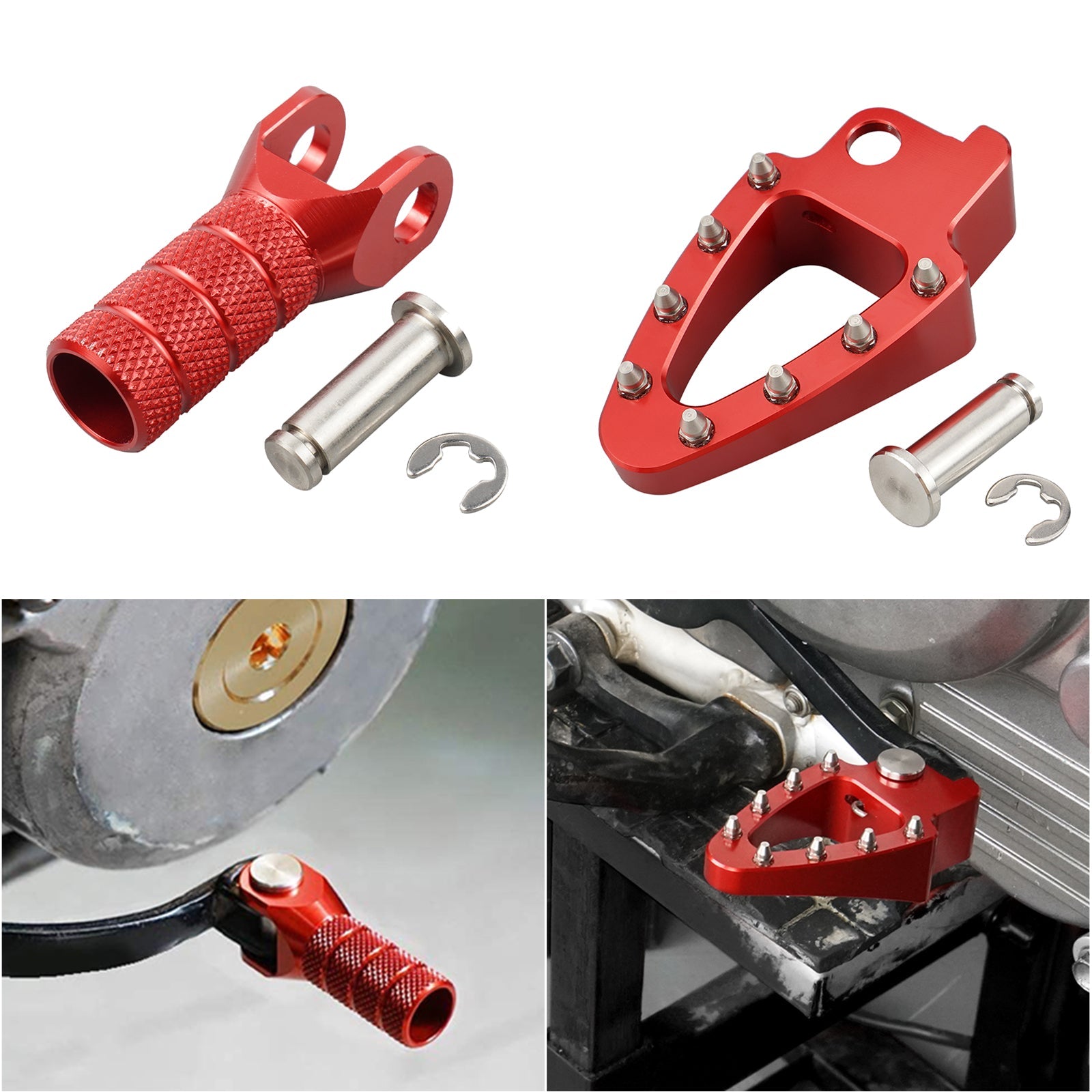 Rear Brake Pedal Tip Step Enlarged Plate For Honda XR650L 1993-2025