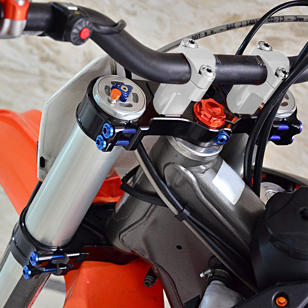 28mm Handlebar Mounts Clamp Riser 52mm Height For KTM Husaberg Husqvarna BETA GasGas