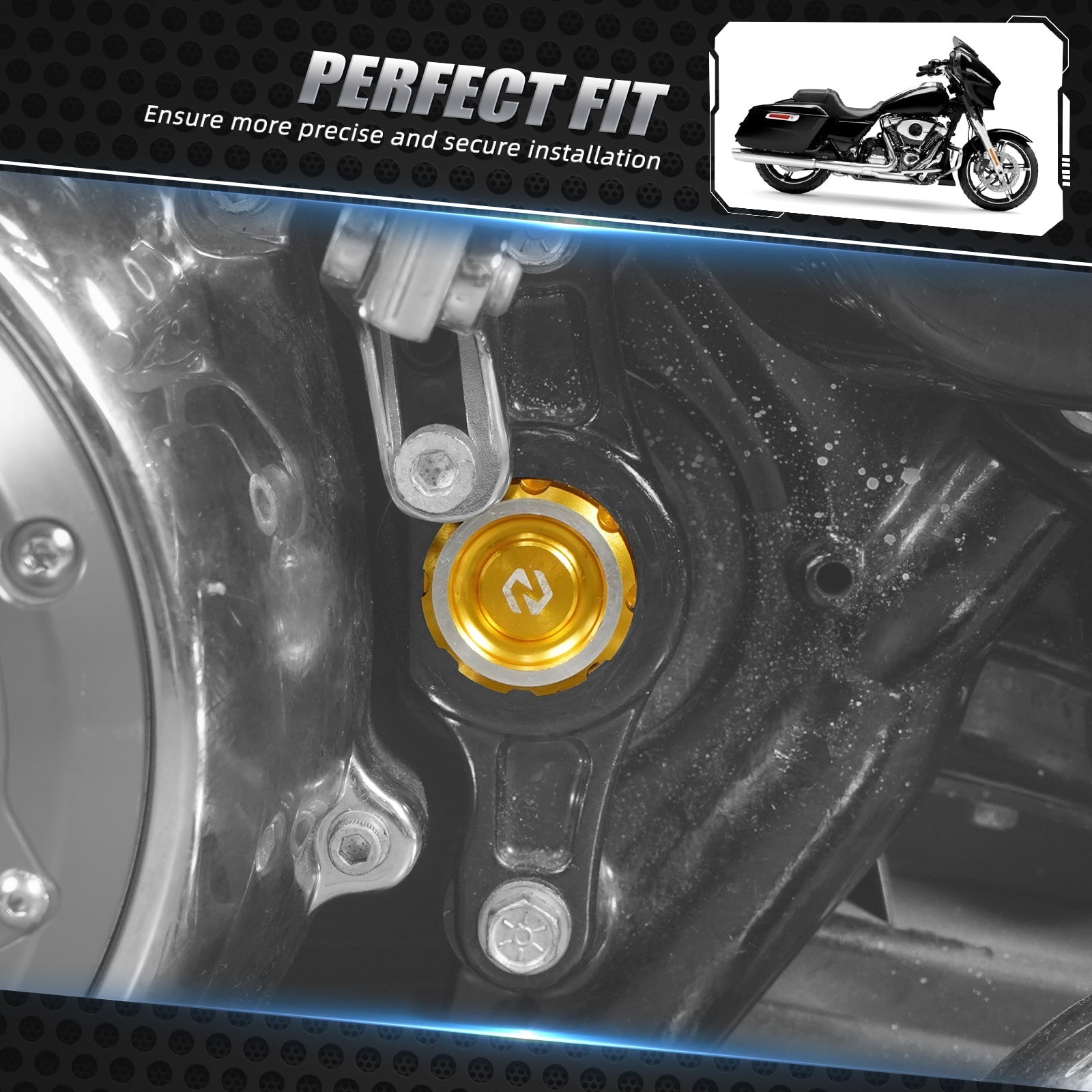 Frame Hole Plugs Covers Caps For Harley Road King Electra Street Glide Ultra Limited