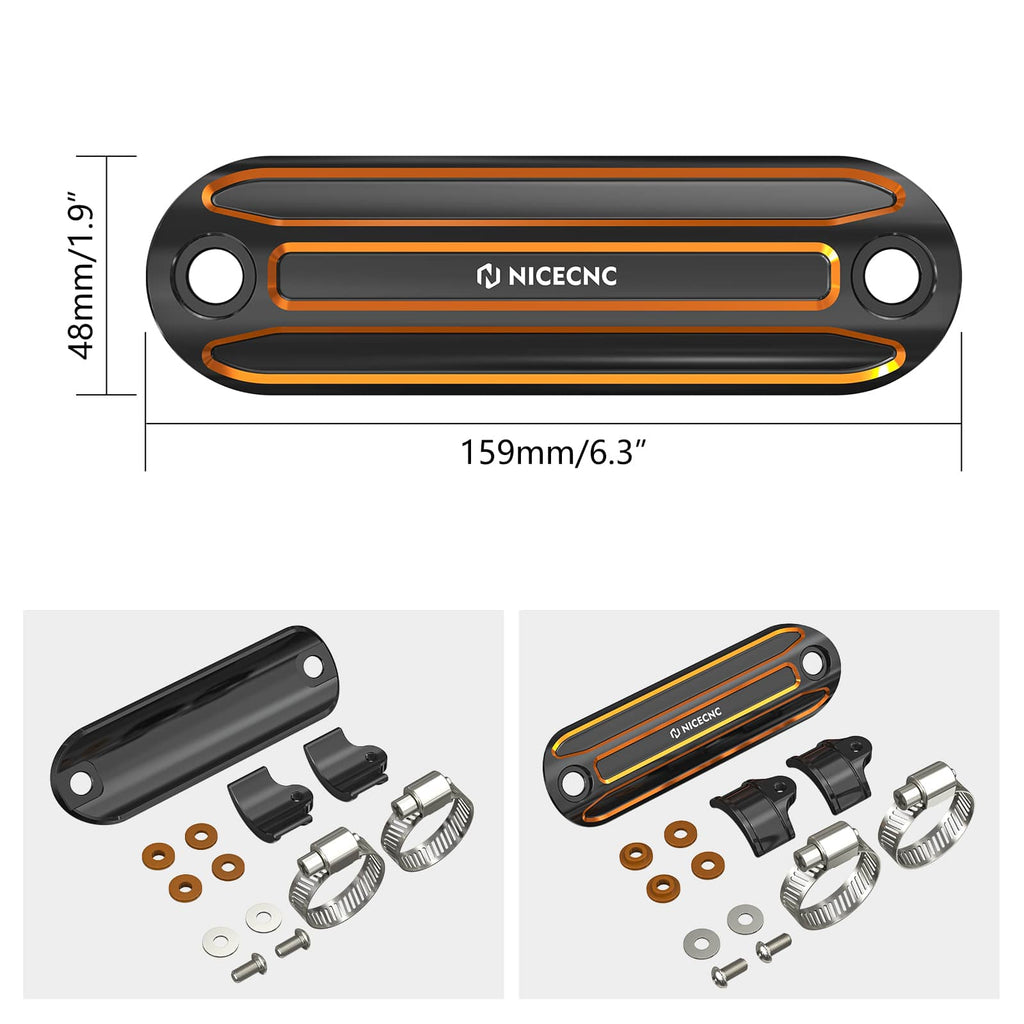 Muffler Exhaust Pipe Heat Shield Cover Heel Guard For Harley Road King Street Glide