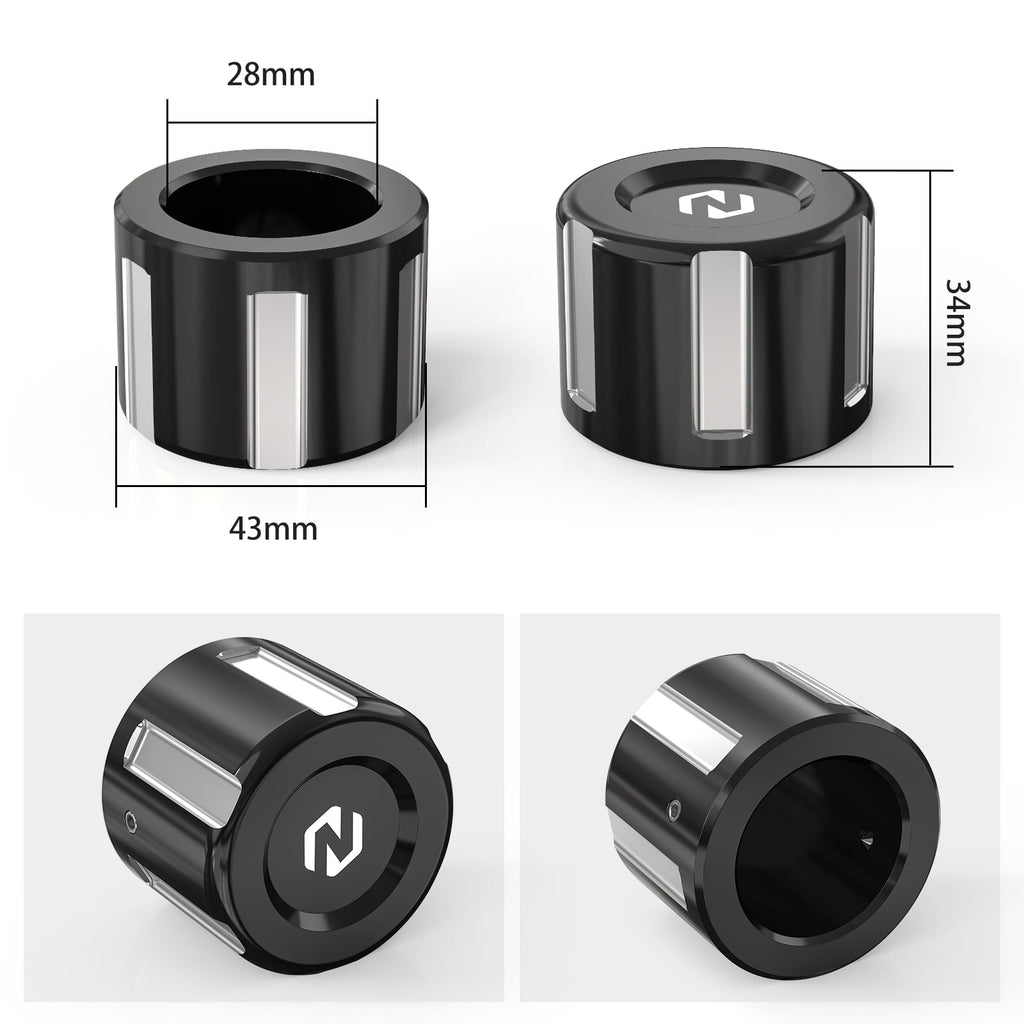Front Axle Nut Covers Caps For Harley Dyna Fat Street Bob Low Rider Super Glide
