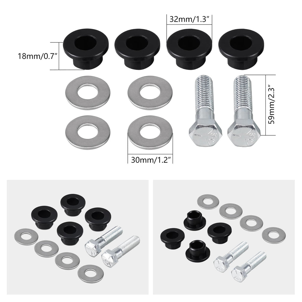 Handlebar Riser Mount PU Bushings Bolts For Harley Softail Fat Boy Heritage 107 114