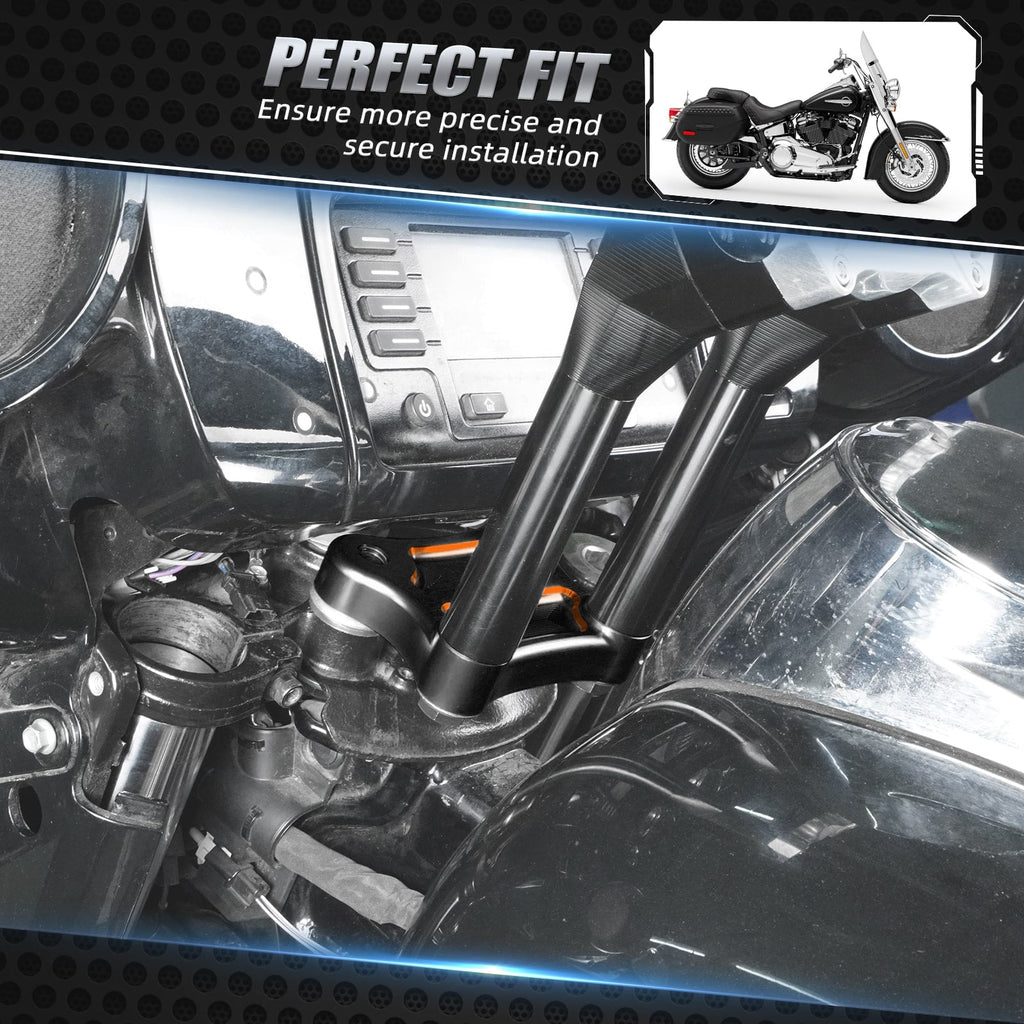 Handlebar Riser Pull Back Adapter Plate For Harley Electra Tri Street Glide Ultra Limited