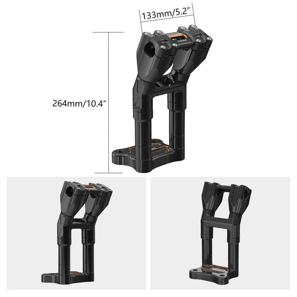 Modular Kickback Risers For Harley Tri Electra Street Glide Ultra Limited 1" Handlebar