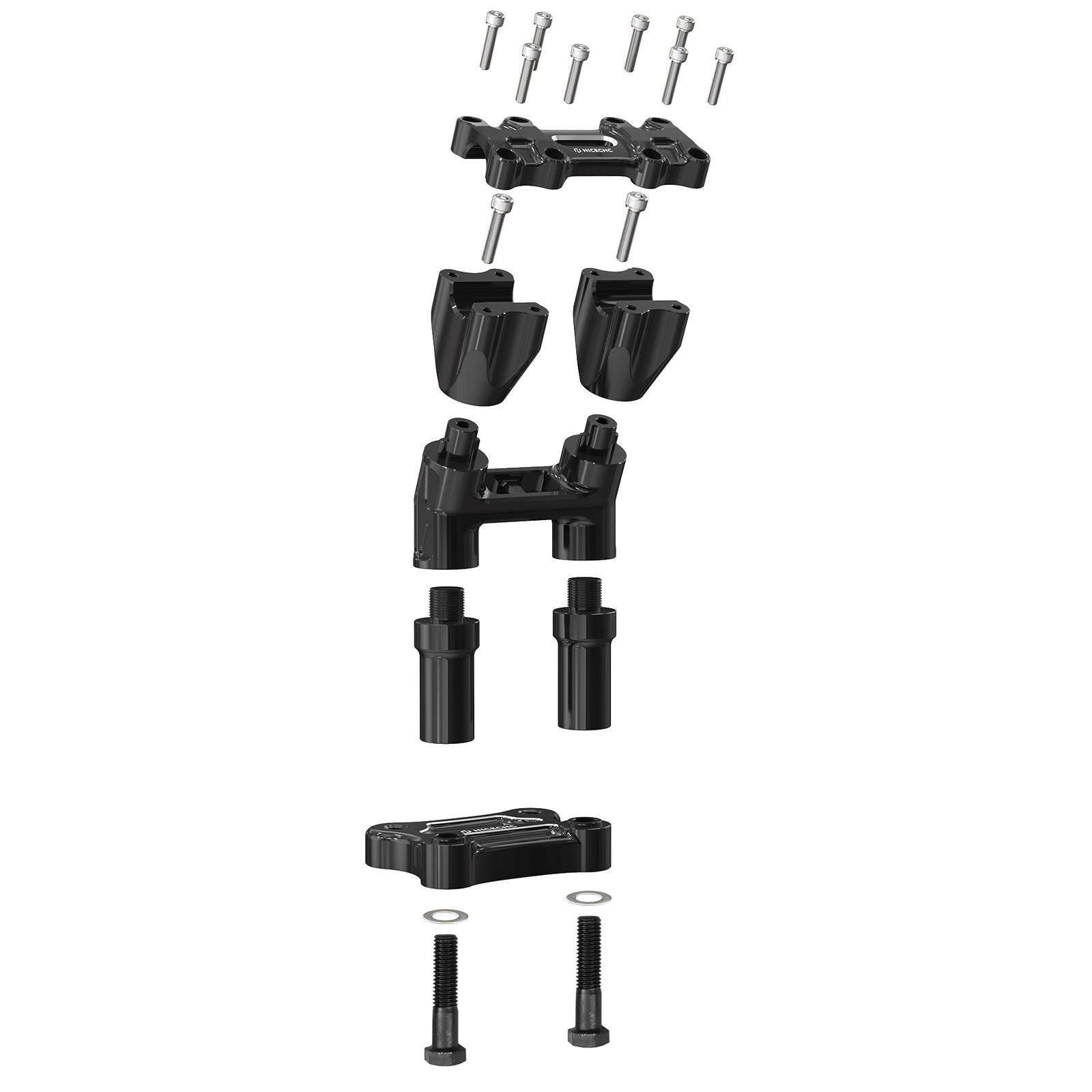 Modular Kickback Risers For Harley Tri Electra Street Glide Ultra Limited 1" Handlebar