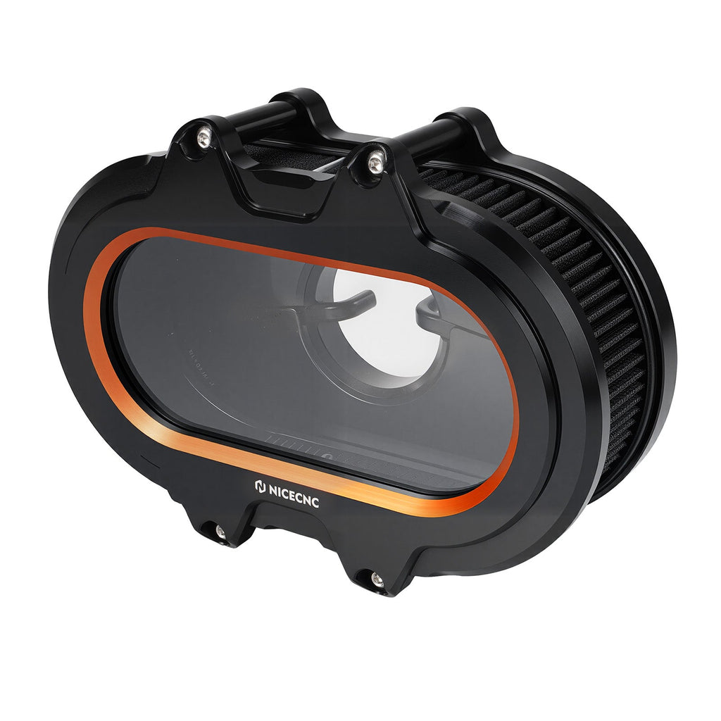 M8 Transparent Air Cleaner Intake Filter Kit For Harley Road King Electra Street Glide