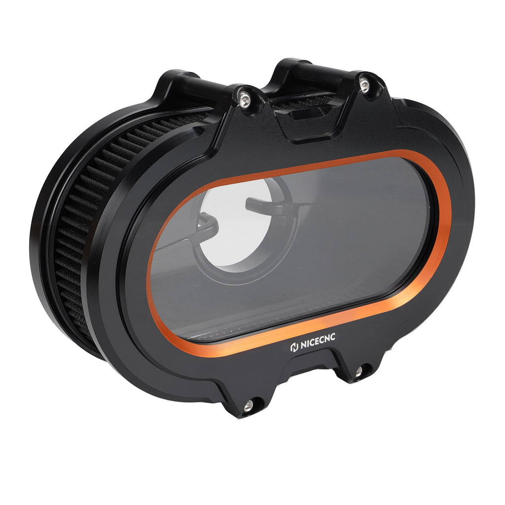M8 Transparent Air Cleaner Intake Filter Kit For Harley Road King Electra Street Glide