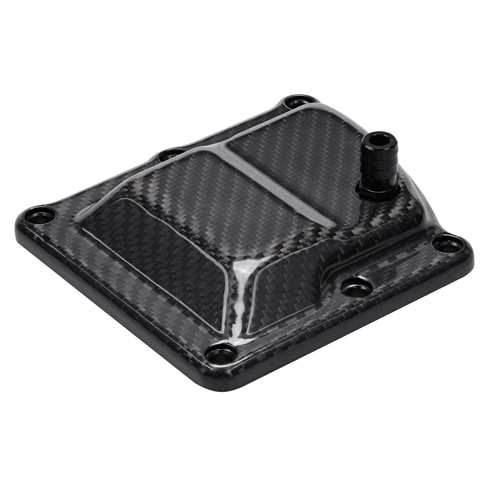 Carbon Fiber M8 Vented Transmission Cover w/Crankcase Breather For Harley Road Street Glide