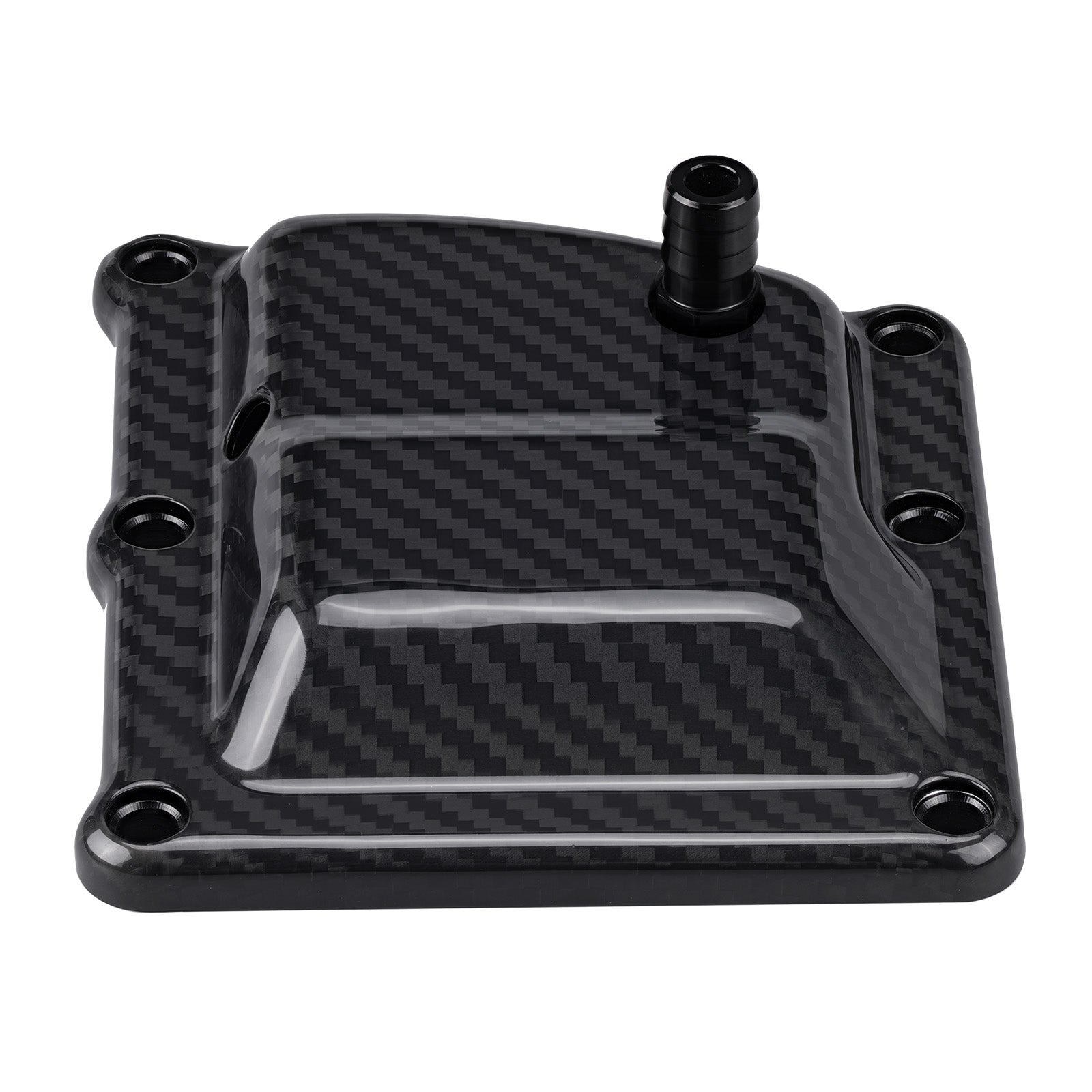 Carbon Fiber M8 Vented Transmission Cover w/Crankcase Breather For Harley Road Street Glide