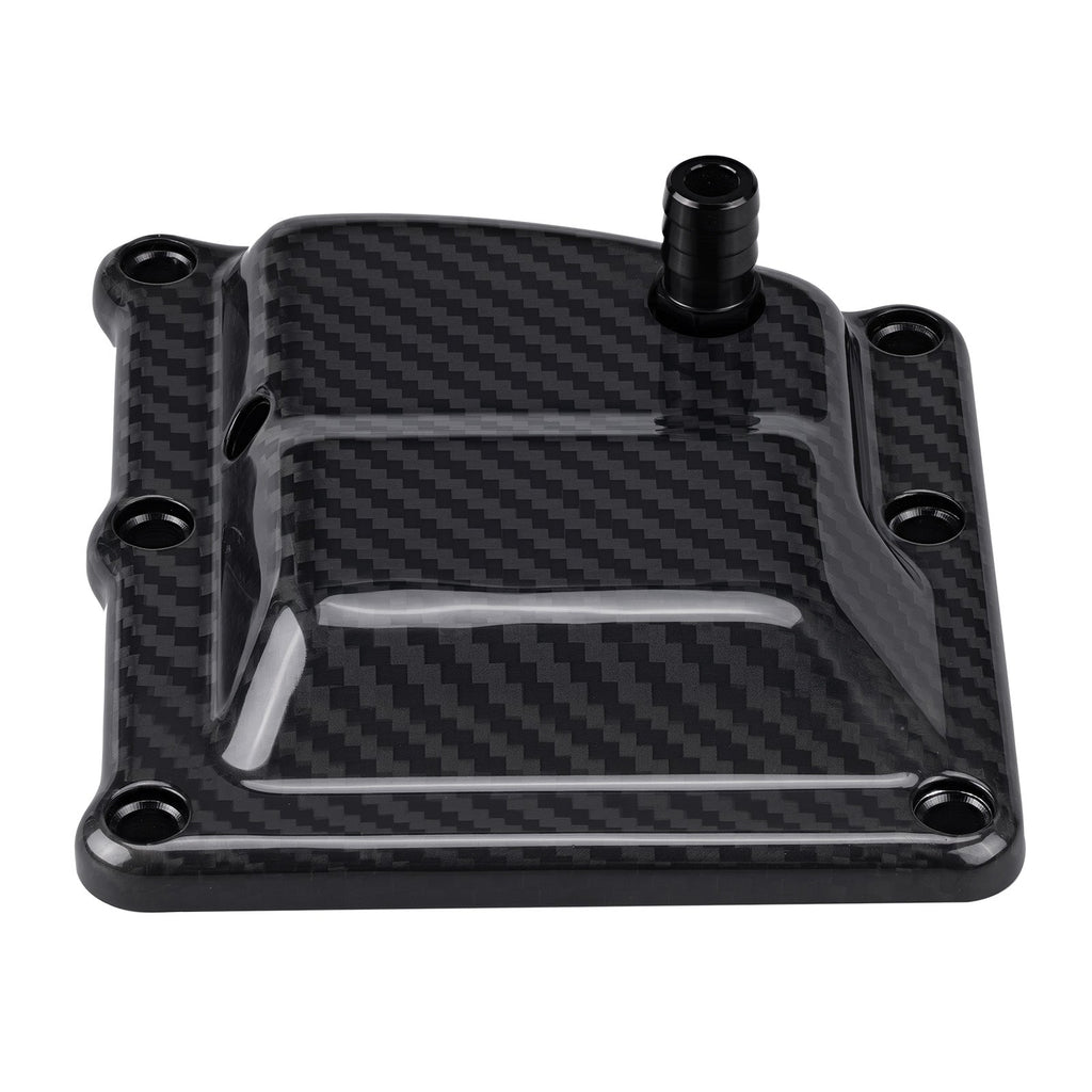 Carbon Fiber M8 Vented Transmission Top Cover For Harley Street Bob Low Rider S Fat Boy