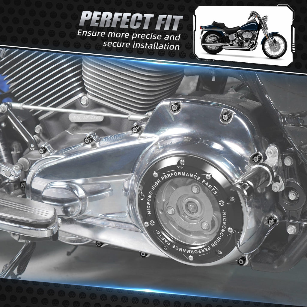 M8 Primary Cover Bolt Caps Decorative Trim Rings For Harley Road King Electra Street Glide
