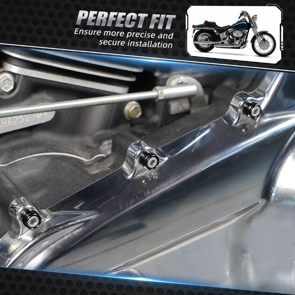 M8 Primary Cover Bolt Caps Decorative Trim Rings For Harley Road King Electra Street Glide