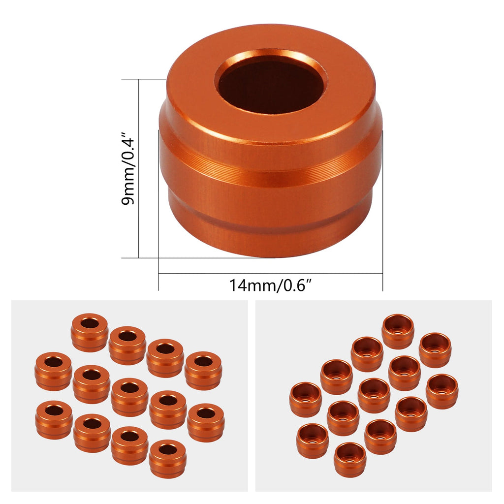 M8 Primary Cover Bolt Caps Decorative Trim Rings For Harley Road King Electra Street Glide