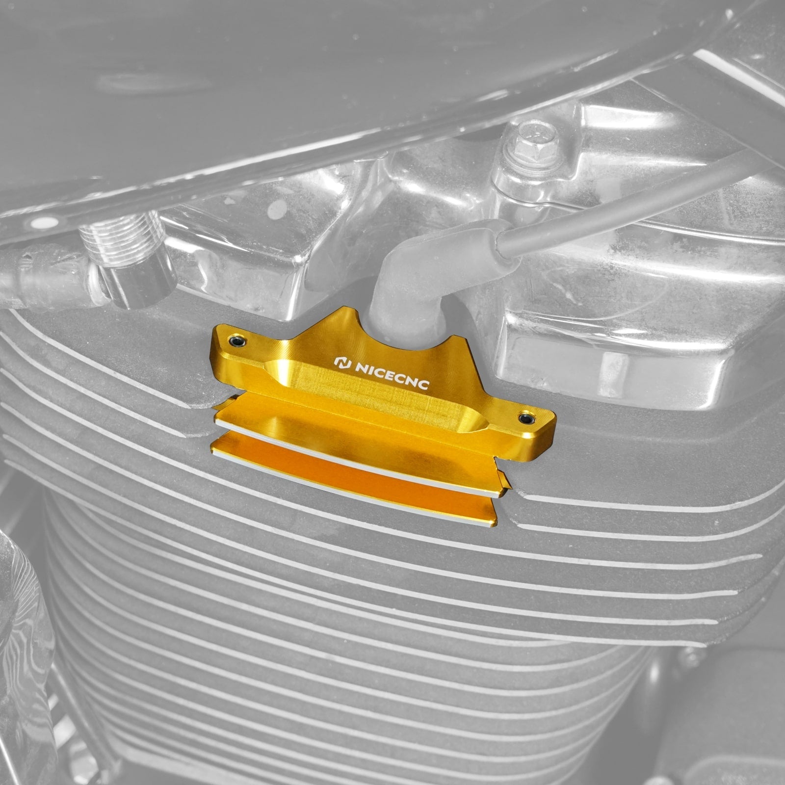 M8 Finned Spark Plug Covers For Harley Softail Low Rider Fat Boy Street Bob Heritage