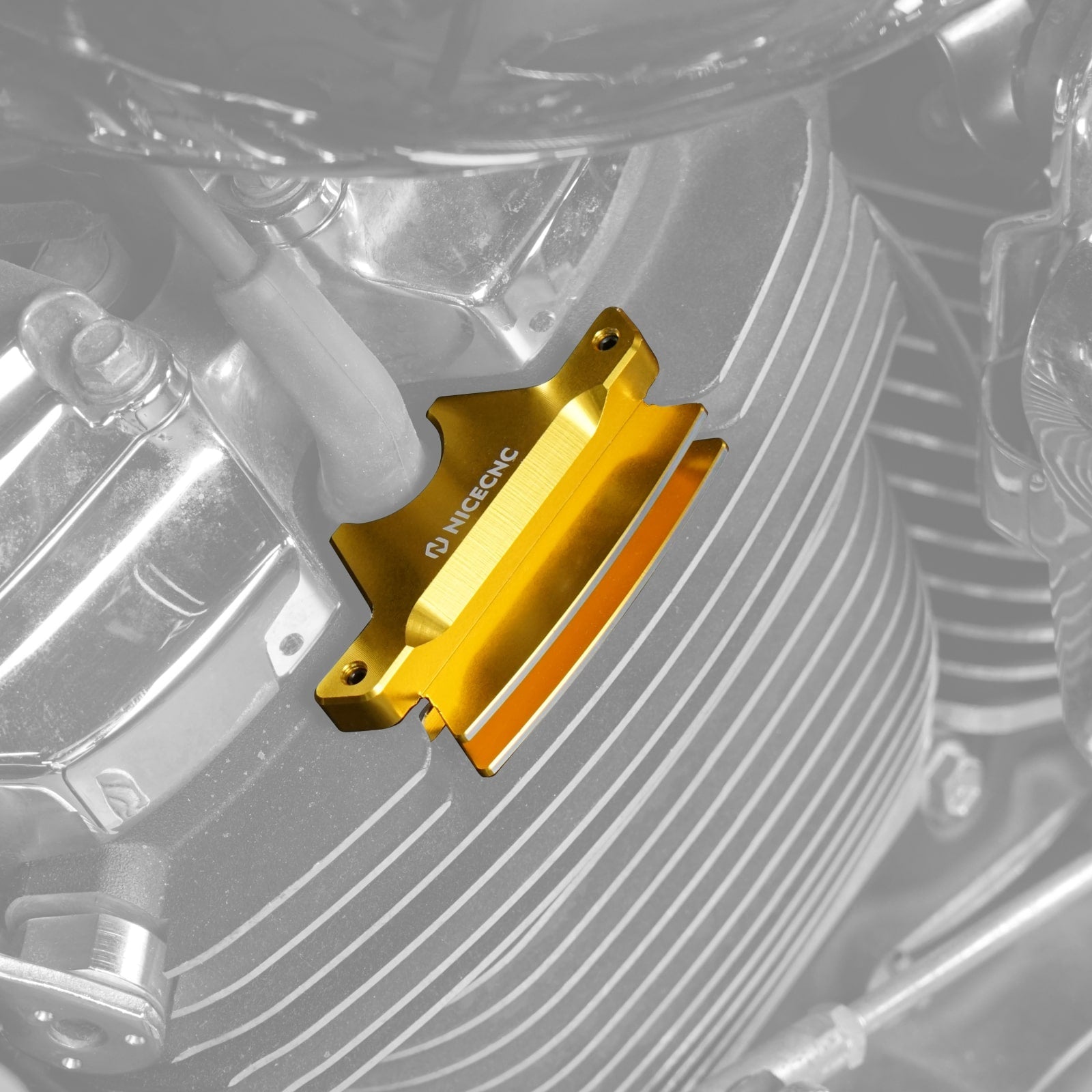 M8 Engine Finned Spark Plug Head Bolt Covers For Harley Road King Electra Street Glide