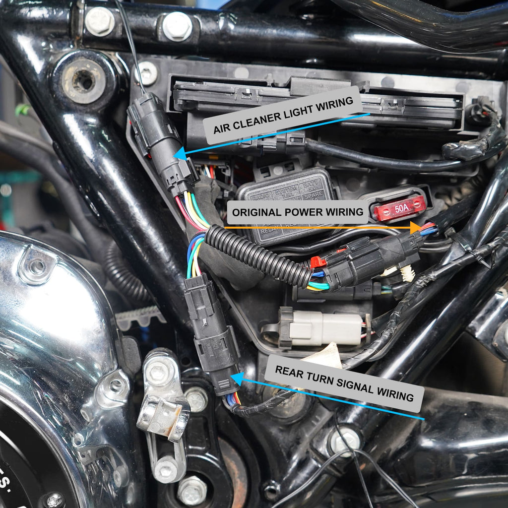 Full Clear M8 LED Air Cleaner Filter Intake Kit For Harley Road King Electra Street Glide