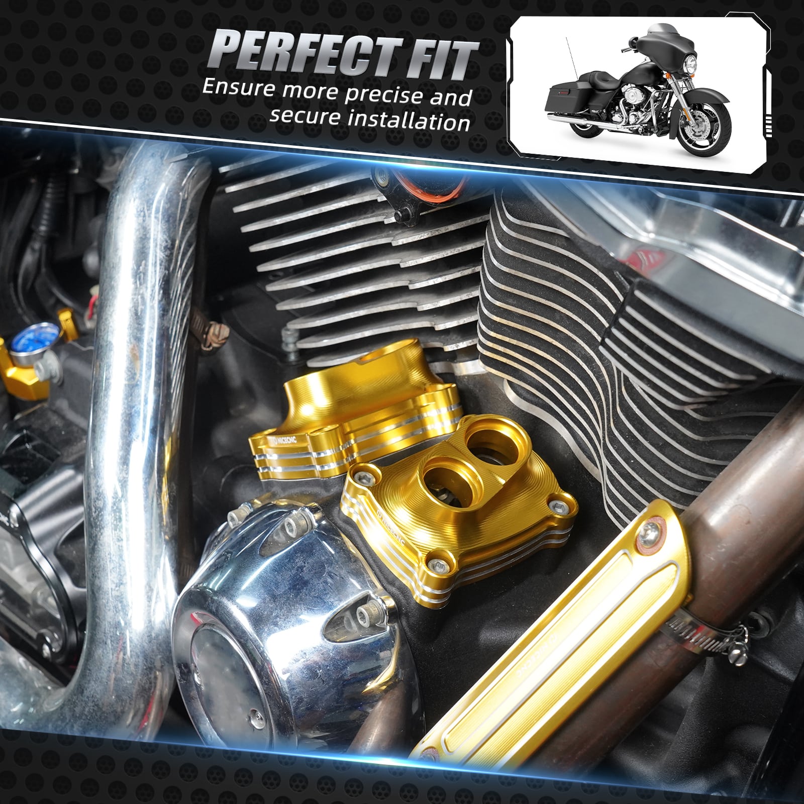 M8 Engine Lifter Tappet Covers For Harley Road King Electra Street Glide Ultra Limited