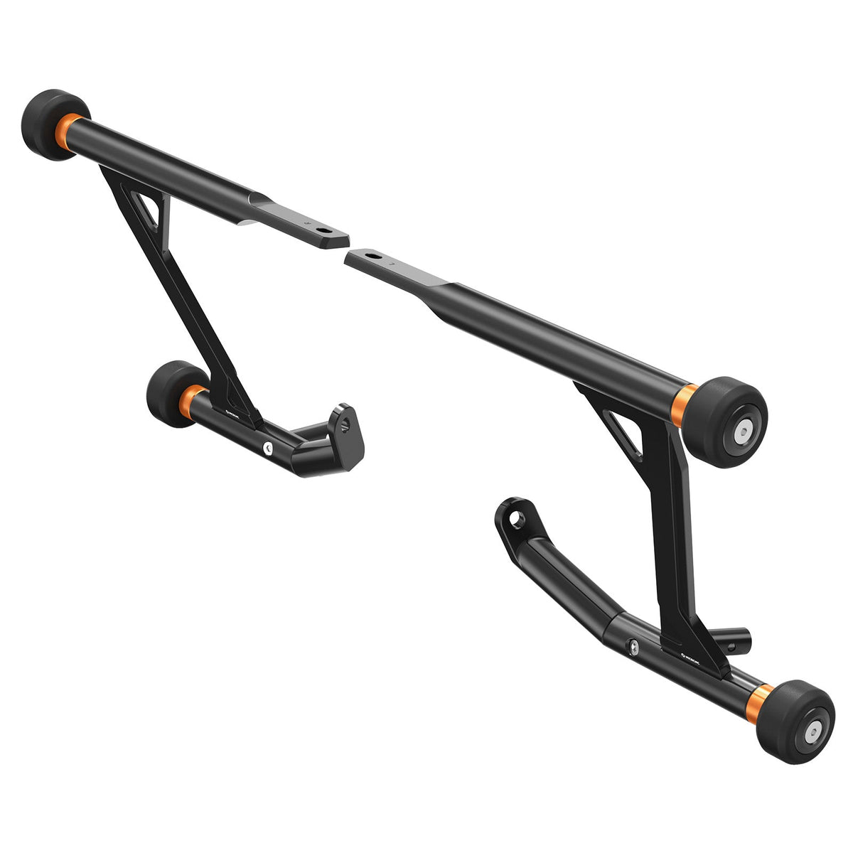 Front Engine Guard + Rear Saddlebag Crash Bar For Harley Road King Street Glide