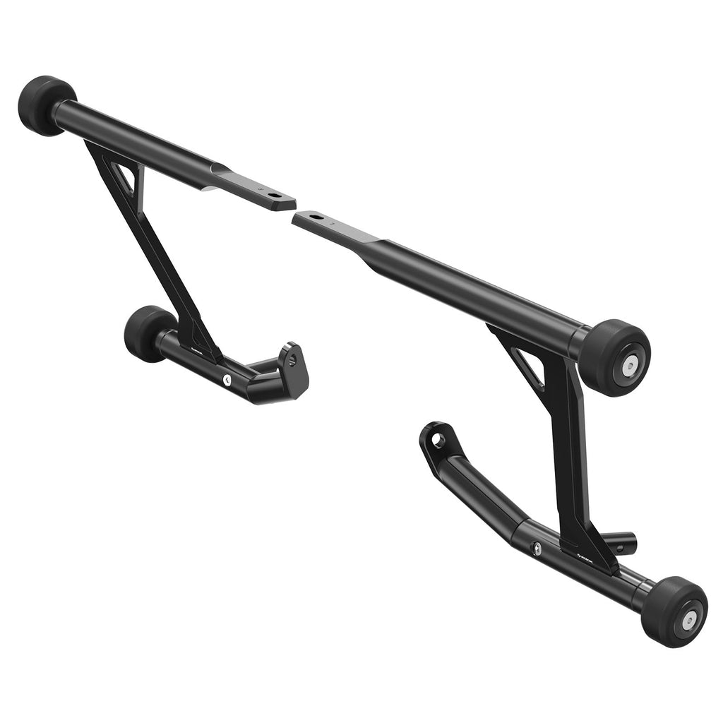 Front Engine Guard + Rear Saddlebag Crash Bar For Harley Road King Street Glide