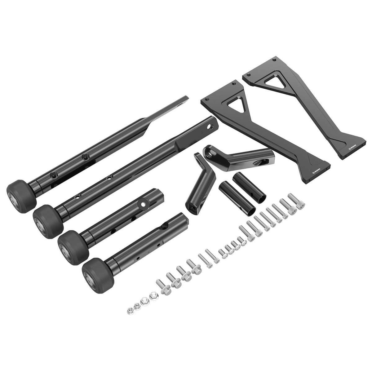 Front Engine Guard + Rear Saddlebag Crash Bar For Harley Road King Street Glide