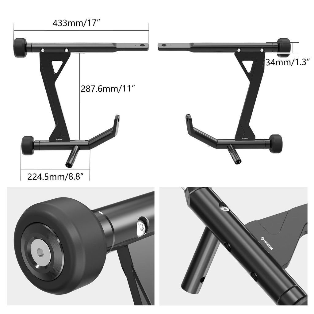 Front Engine Guard + Rear Saddlebag Crash Bar For Harley Road King Street Glide