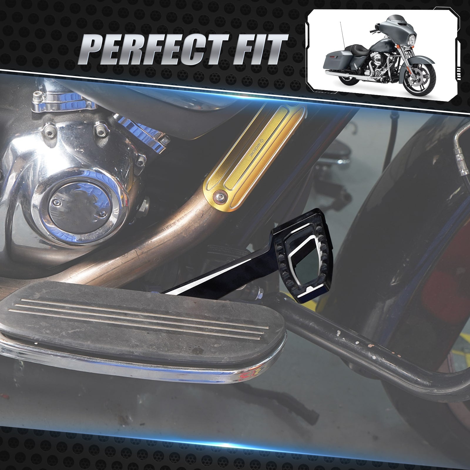 Rear Brake Lever Pedal Kit For Harley Road King Electra Street Glide Ultra Limited Freewheeler