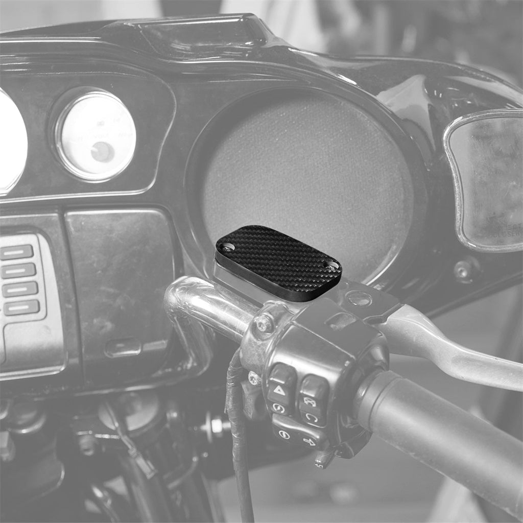 Carbon Fiber Brake Master Cylinder Cover For Harley Road King Electra Street Glide