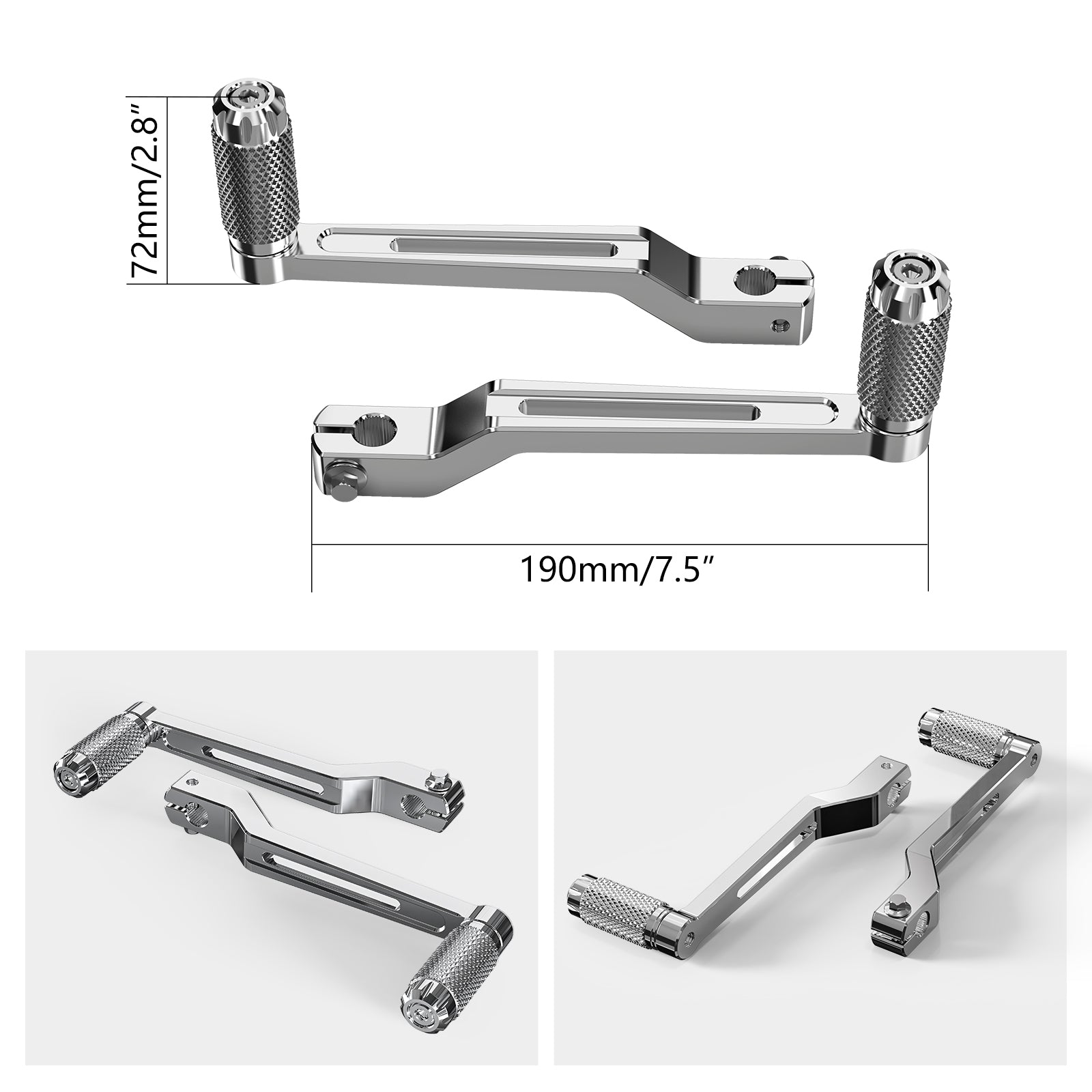 Chrome Heel Toe Shifter Levers Pegs For Harley Electra Glide Road Glide Ultra Limited
