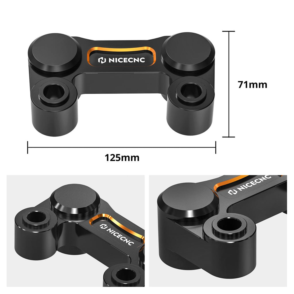 Handlebar Riser Pull Back Plate Relocation Bracket For Harley Softail Street Bob Low Rider S