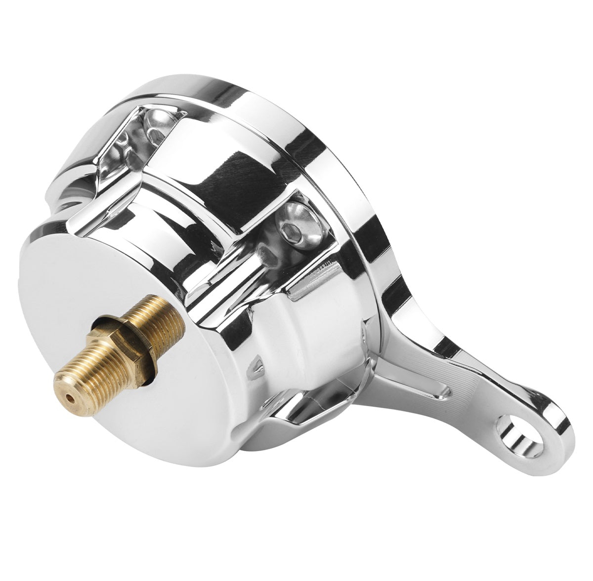 Chrome 60PSI Engine Oil Pressure Gauge Kit For Harley Road King Electra Tri Street Glide