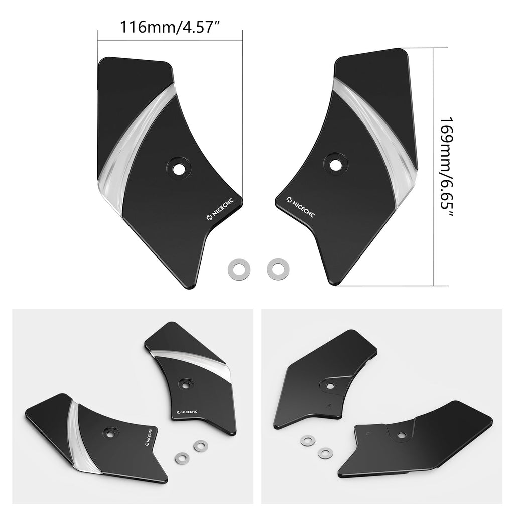 Frame Side Steering Neck Covers Trim For Harley Road King Electra Street Glide
