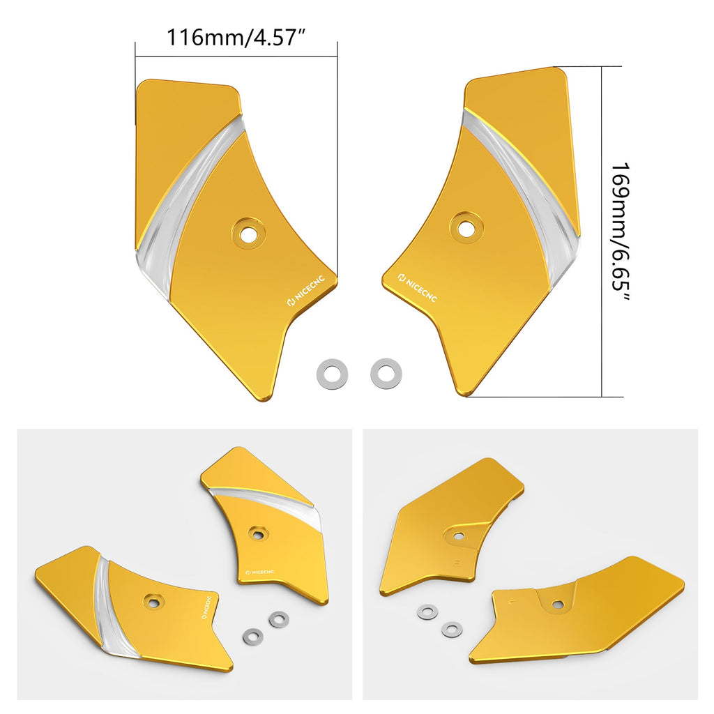 Frame Side Steering Neck Covers Trim For Harley Road King Electra Street Glide