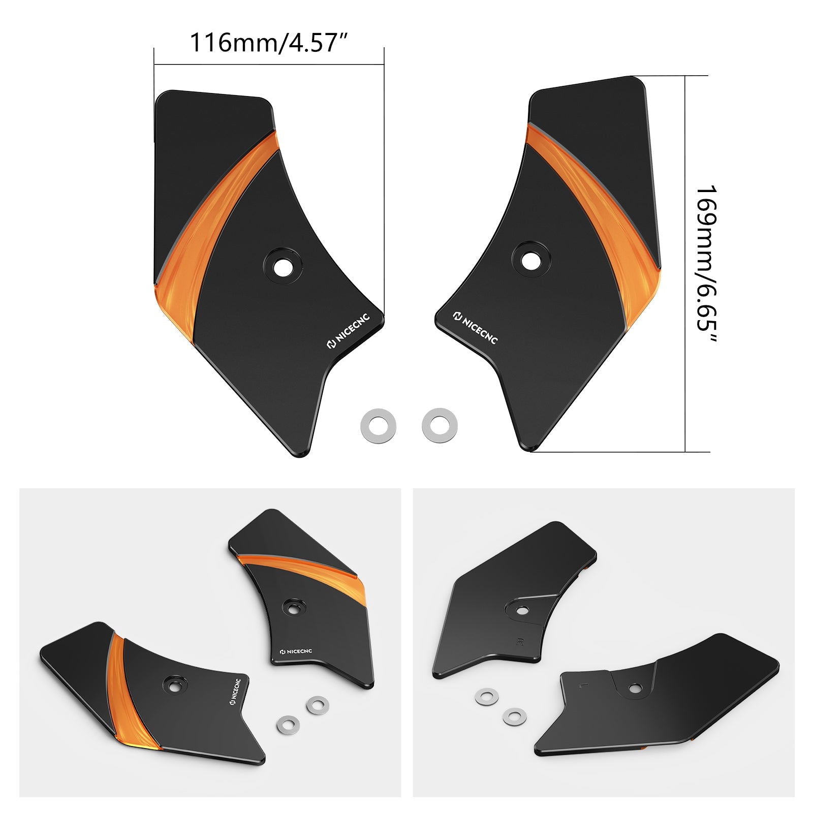 Frame Side Steering Neck Covers Trim For Harley Road King Electra Street Glide