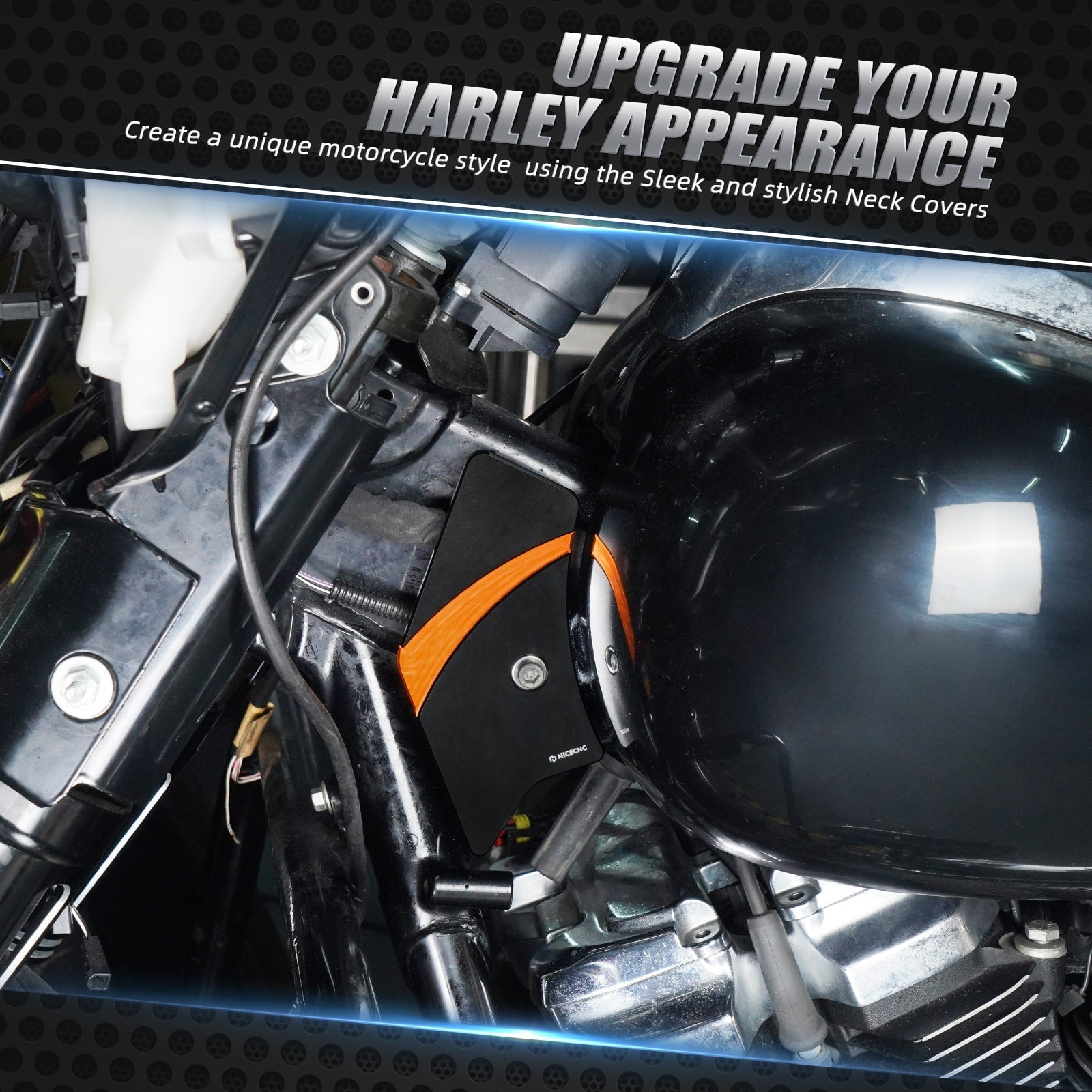 Frame Side Steering Neck Covers Trim For Harley Road King Electra Street Glide
