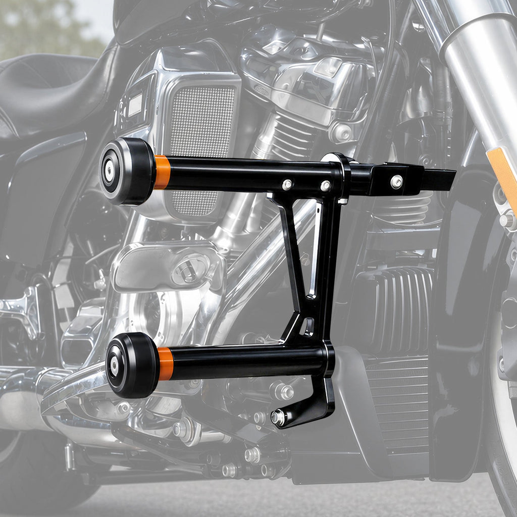 Front Engine Guard + Modular Sliders For Harley Road King Electra Street Glide