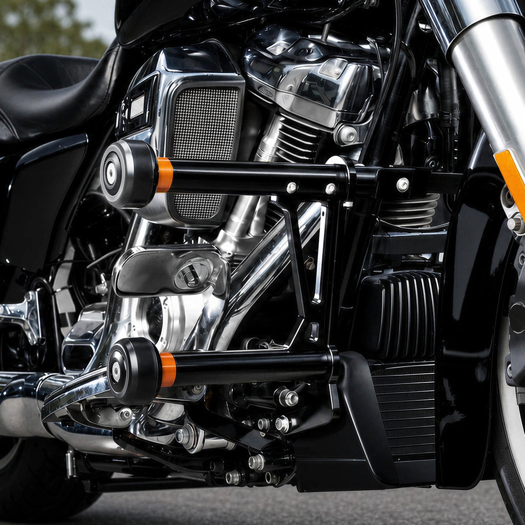 Front Engine Guard + Modular Sliders For Harley Road King Electra Street Glide