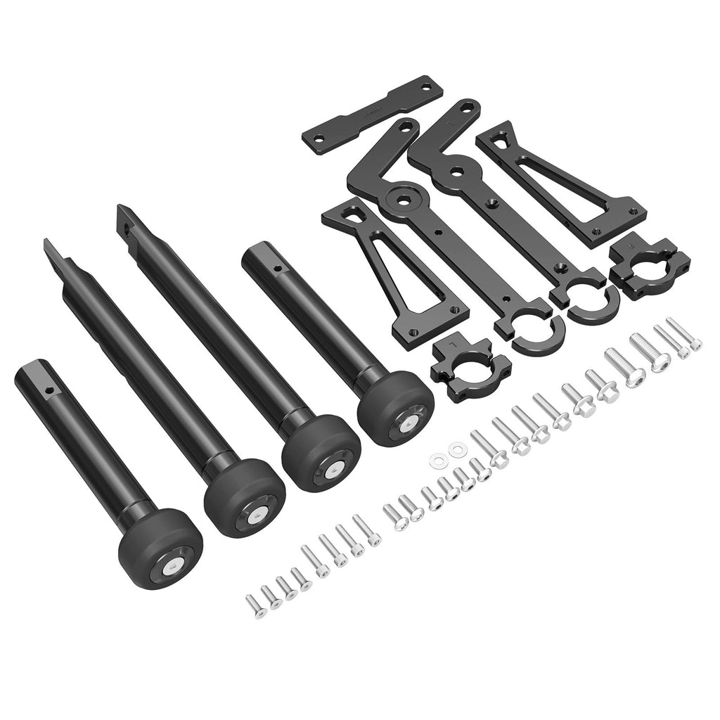 Front Engine Guard + Rear Saddlebag Crash Bar For Harley Road King Street Glide