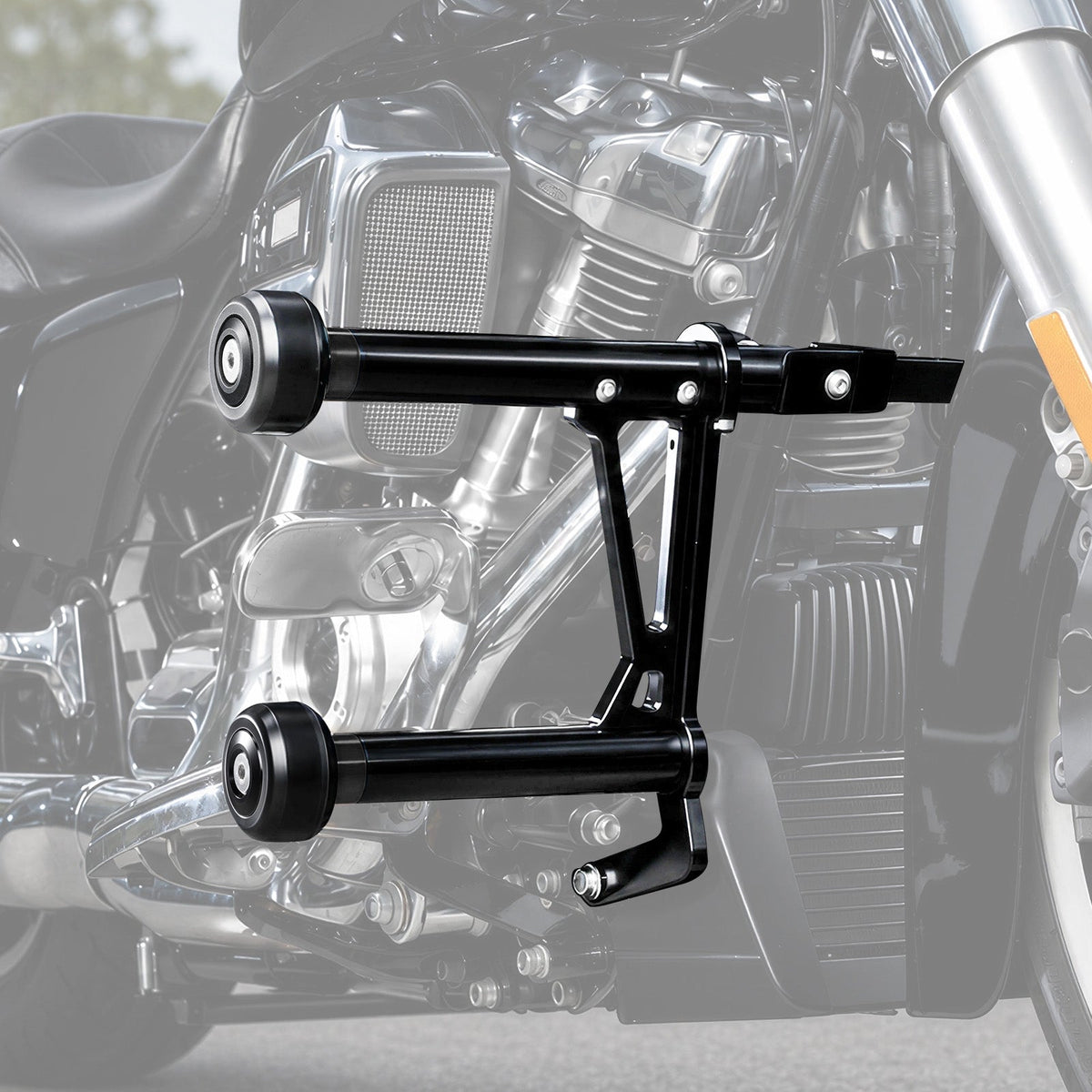 Front Engine Guard + Modular Sliders For Harley Road King Electra Street Glide