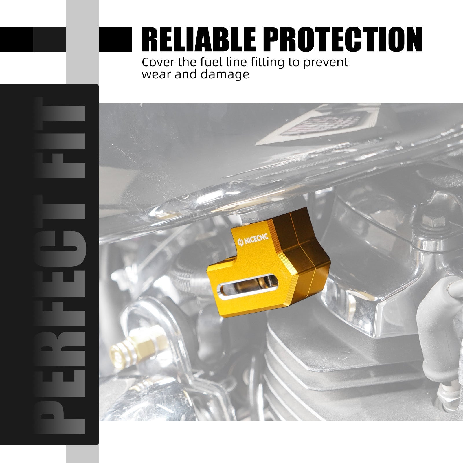 Fuel Tank Line Fitting Cover Guard For Harley Road King Electra Street Glide Ultra Limited