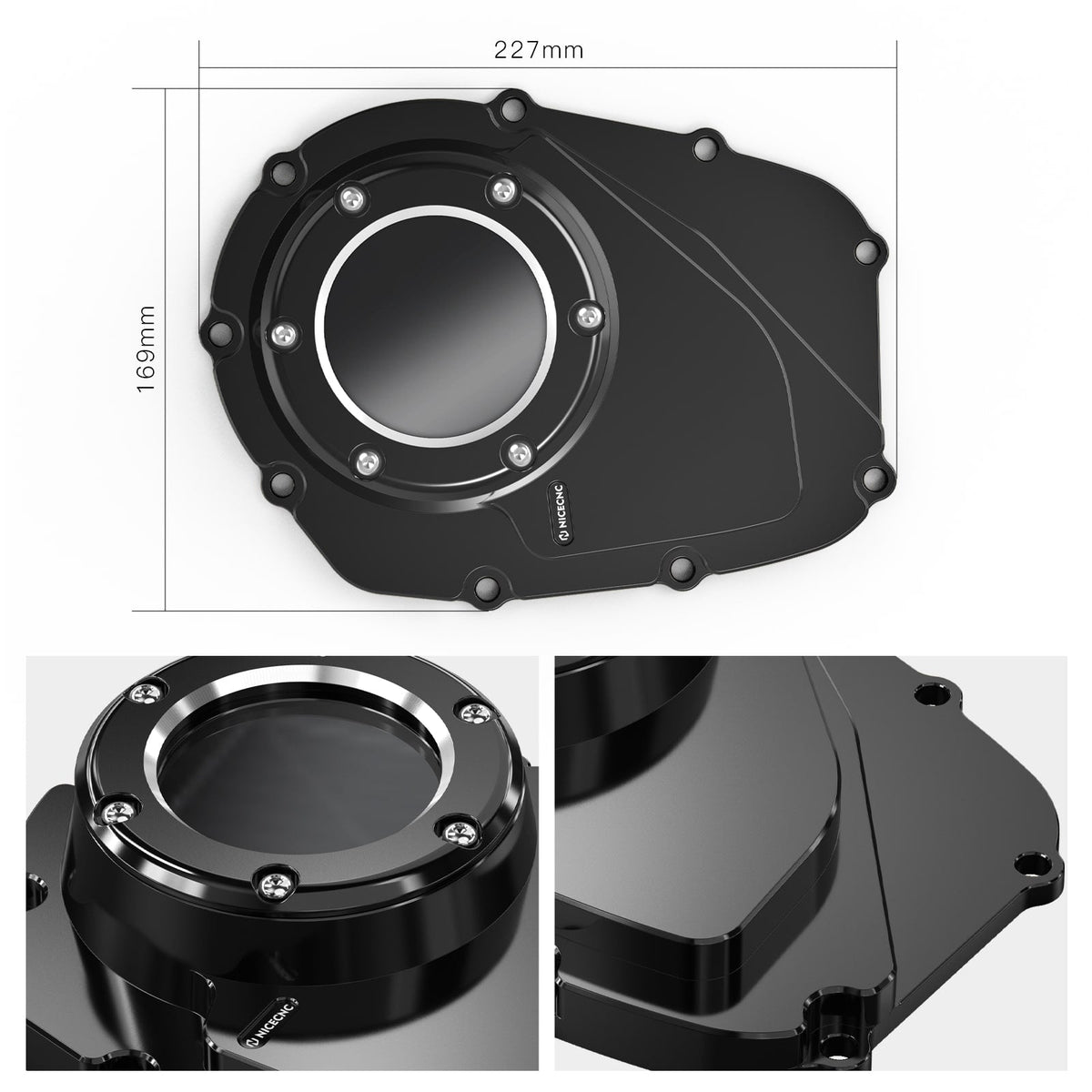 Transparent M8 Camshaft Cam Shaft Cover For Harley Road King Electra Street Glide