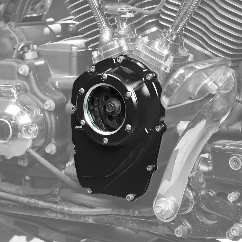 Transparent M8 Camshaft Cam Cover For Harley Softail Fat Boy Street Bob Low Rider S
