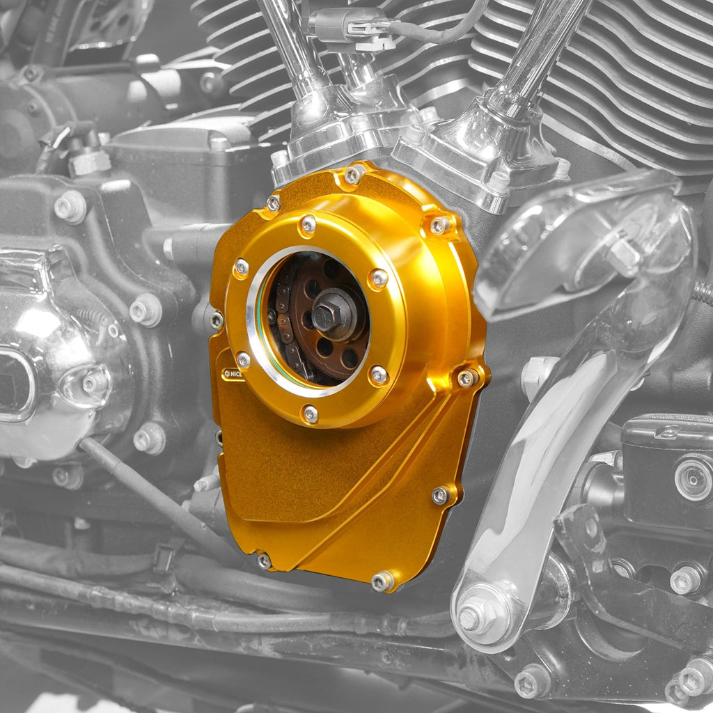Transparent M8 Camshaft Cam Cover For Harley Softail Fat Boy Street Bob Low Rider S