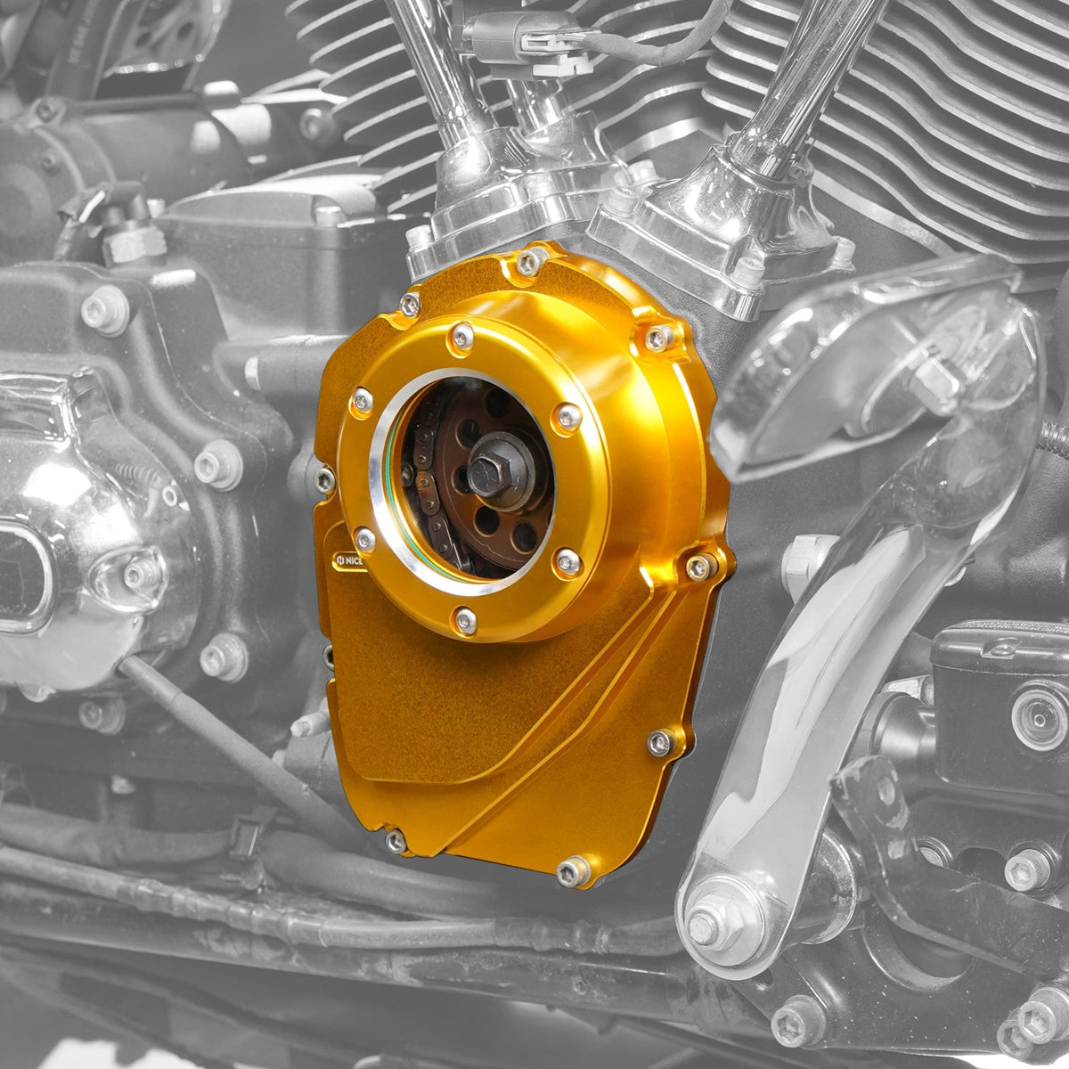 Transparent M8 Camshaft Cam Shaft Cover For Harley Road King Electra Street Glide