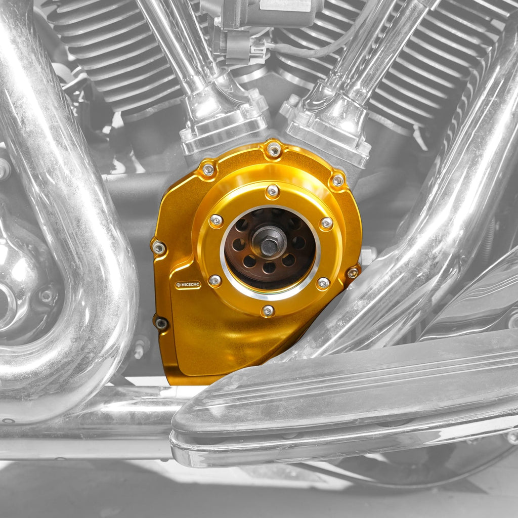 Transparent M8 Camshaft Cam Cover For Harley Softail Fat Boy Street Bob Low Rider S