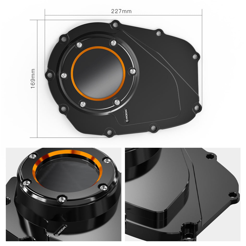 Transparent M8 Camshaft Cam Shaft Cover For Harley Road King Electra Street Glide